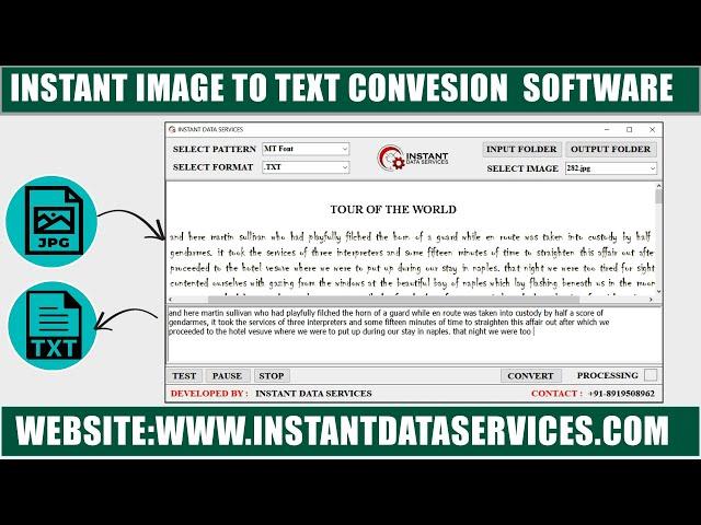 How to Convert Jpg, Jpeg, Gif, Png, Tif, Tiff Image into Text | Image to Notepad Conversion App