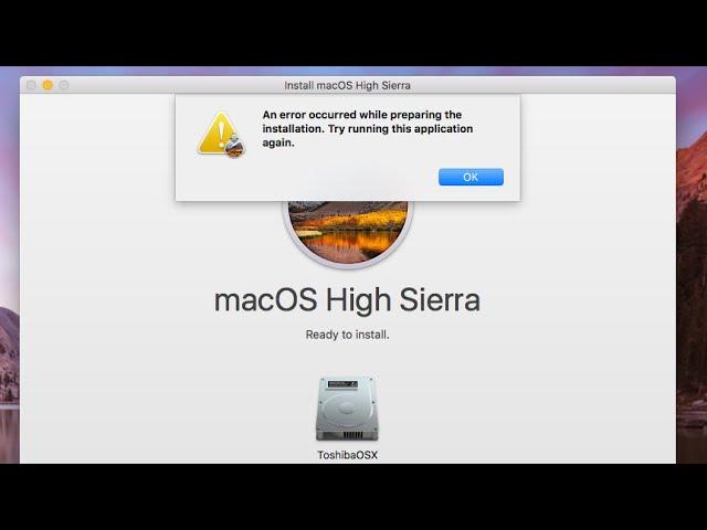 Fixing Reinstallation Mac OSX issue "error occurred while preparing the installation