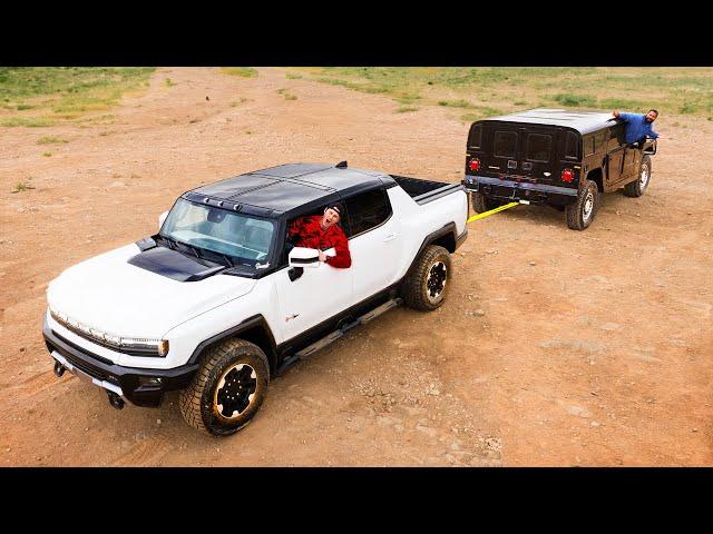 New Hummer EV vs Original Hummer H1 Tested