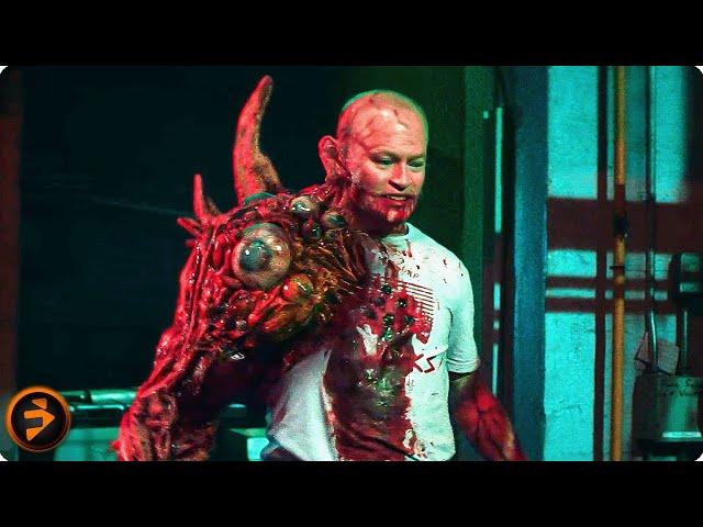 Mutated Birkin attacks Chris | RESIDENT EVIL: WELCOME TO RACCOON CITY | Robbie Amell