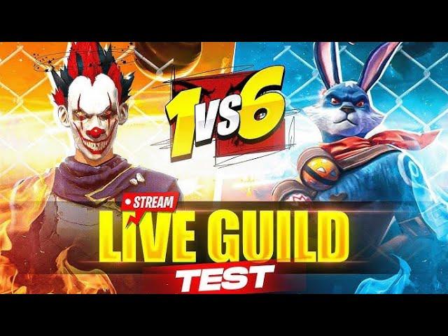 FREE FIRE GUILD TEST 1 V2 6 HARDEST GUILD TEST FF LIVE TESTING #freefirelive #nonstopgaming #ff