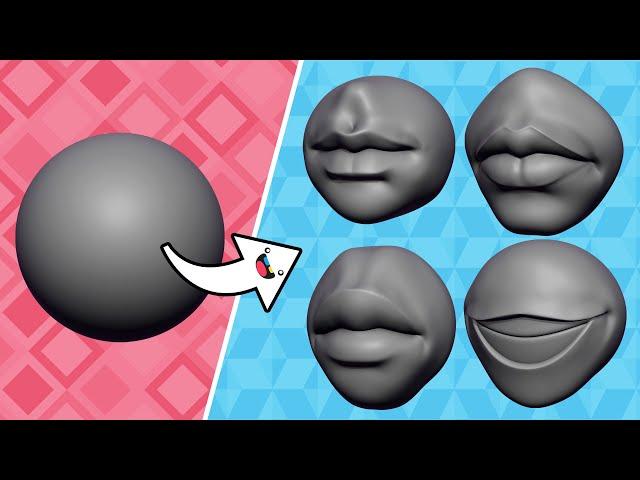 ZBrush Speed Sculpts | 4 Pairs of Lips in Under 1 Hour