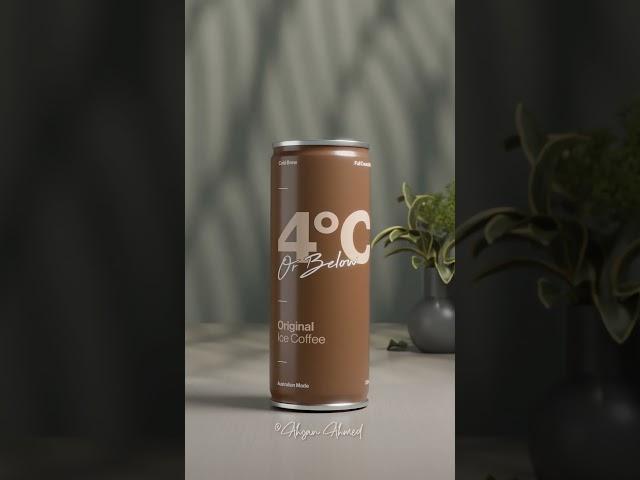 Iced Coffee Can - CGI  #photorealism #AustralianMade #original #IcedCoffee #bogolights