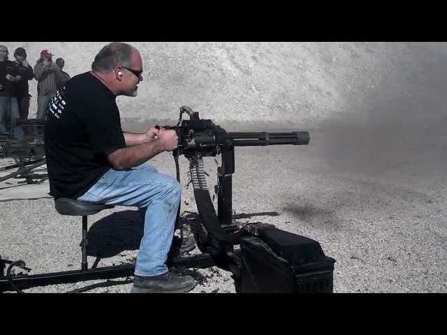 1000 round burst M134 Dillon Mini gun