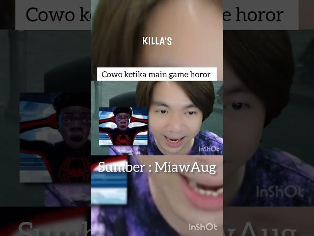 cewe vs cowo main game horor  | #shorts #meme #miawaug #clips