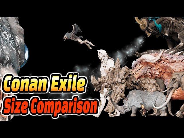 Conan Exile Monsters Size Comparison (코난 엑자일 몬스터 크기 비교)