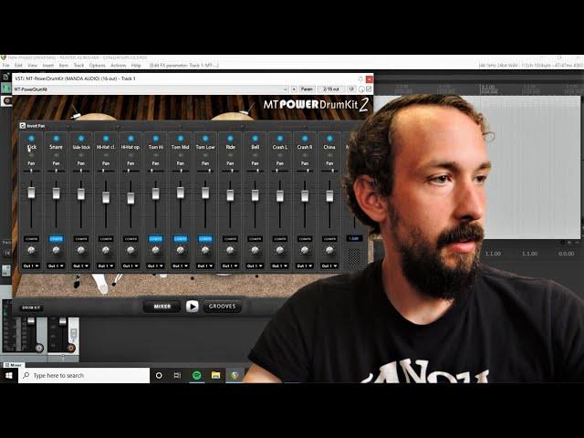 How to Create Tracks to Add FX to Drums in MT Power Drumkit 2 in Reaper