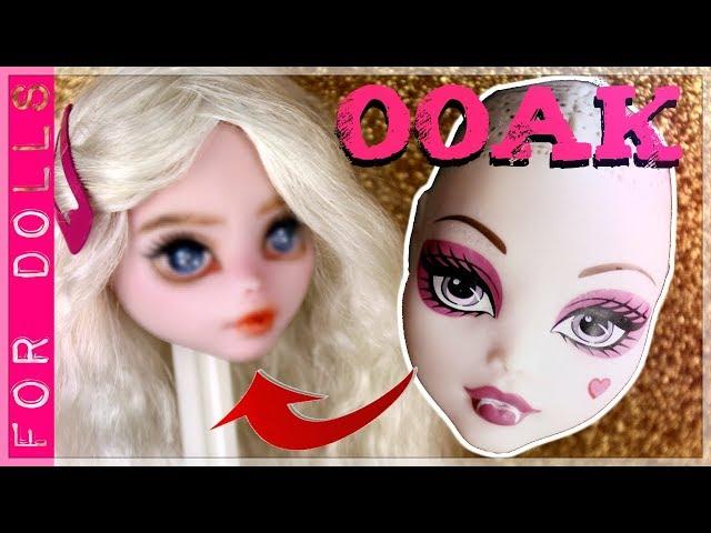 ПОДРОБНЫЙ ООАК ДРАКУЛАУРА  КАК СДЕЛАТЬ ООАК  КАК ПЕРЕРИСОВАТЬ ЛИЦО КУКЛЕ  FOR DOLLS