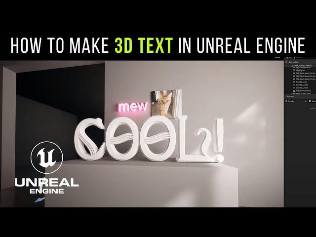 How to make 3d text in unreal engine 5