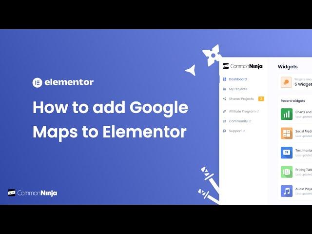 How to add a Google Maps to Elementor