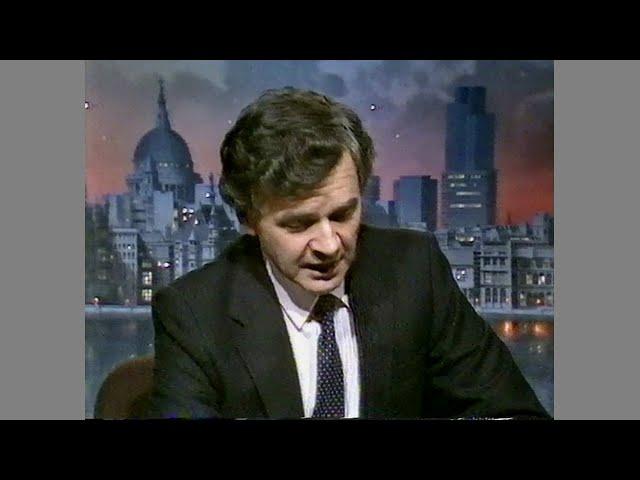 ITV Thames 22.12.1987 - Technical difficulties: continuity announcer Philip Elsmore filling airtime