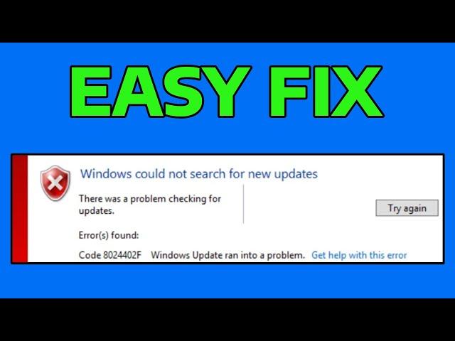 How To Fix Protection Definition Update Failed 8024402f Error in Windows