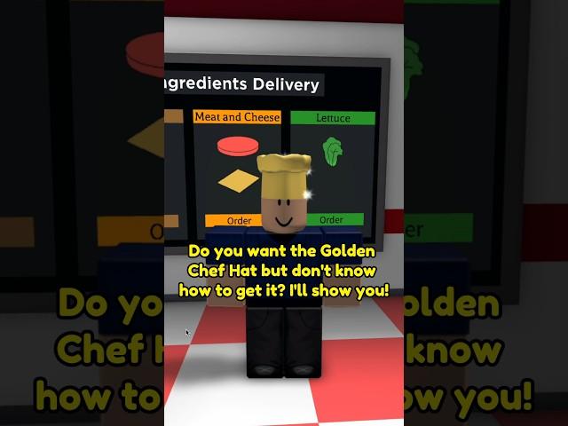 How to get the Golden Chef Hat in Roblox Cook Burgers! (For starters or the ones that dont know how)