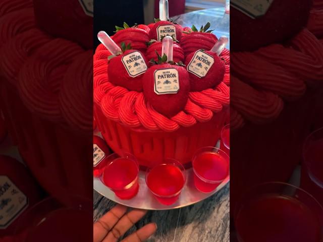 Red Patrón Cake w/ Jello Shots | Swift Cakes