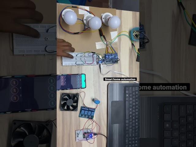 Wifi controlled Smart Home Automation using  Nodemcu and blynk application #automation #IOT