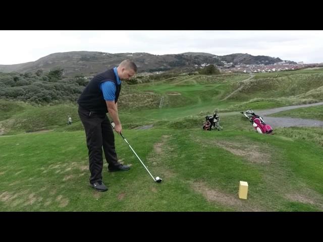 Simon Eaton. North Wales golf club. 17th hole slow motion