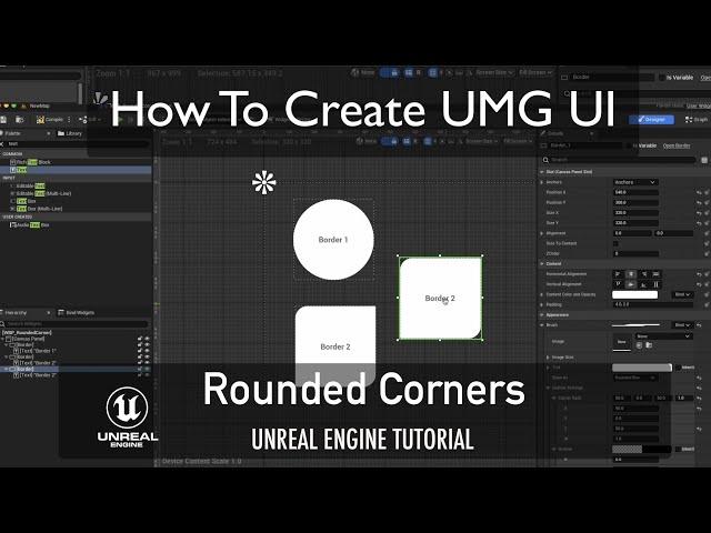 How To Create UMG UI in Unreal Engine - Rounded Corners