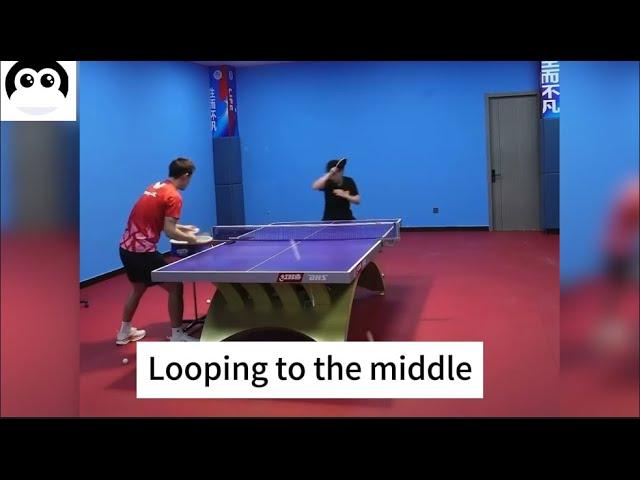 【table tennis】Zhang Jike:just try to loop to the middle!