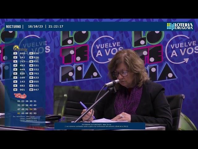 Emisión en directo de Loteria Uruguaya