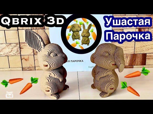 QBRIXКартонный 3D конструкторУшастая парочкаКак собрать?Видео инструкцияОбзор QBRIX