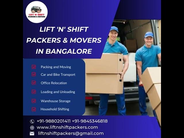 Best Lift 'N' Shift Packers and Movers in Bangalore