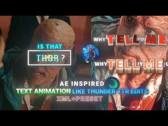 @thunderytredits Ae Inspired Text Animation In Alight Motion Z (+Preset) | Pasha Edits