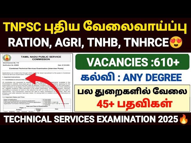 tnpsc combined technical services examination 2025 | tnpsc ctse notification 2025 | tnpsc job 2025