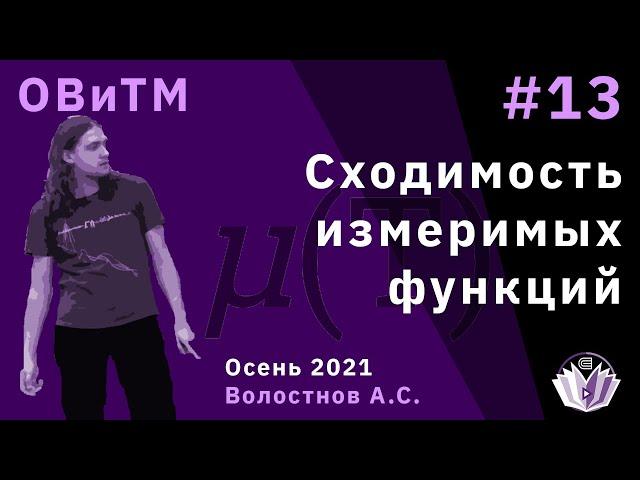 Основы вероятности и теории меры 13. Сходимость измеримых функций