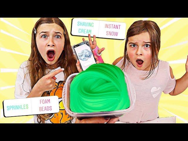 FIX THIS SLIME CHALLENGE! Instagram Picks My Slime Ingredients! | JKrew