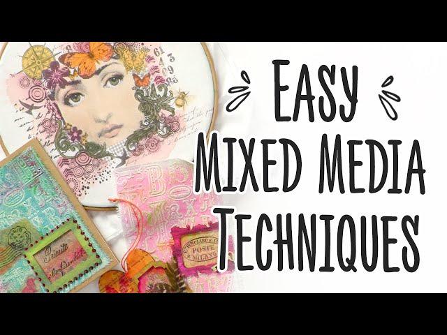 Easy Mixed Media Techniques: Make A Journal Cover, Needle Case + Home Decor