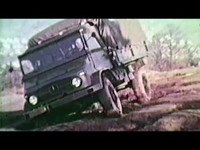 "Mercedes-Benz Unimog 404 S in action" - historical advertising film from Mercedes-Benz