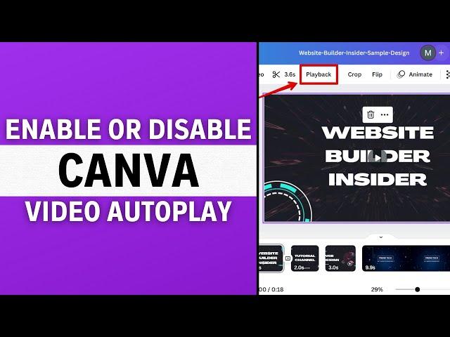 How To Enable or Disable Autoplay Video on Canva | Canva Tutorial