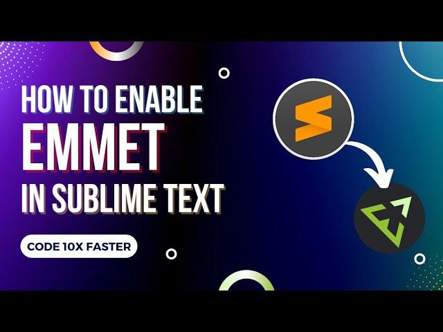 How to enable Emmet in Sublime Text 3!