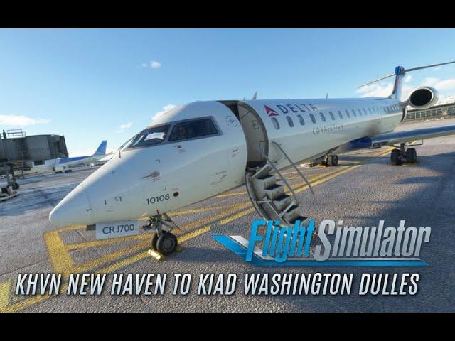 Microsoft Flight Simulator 2020 IFR CRJ700 Flight: KHVN New Haven to KIAD Washington Dulles