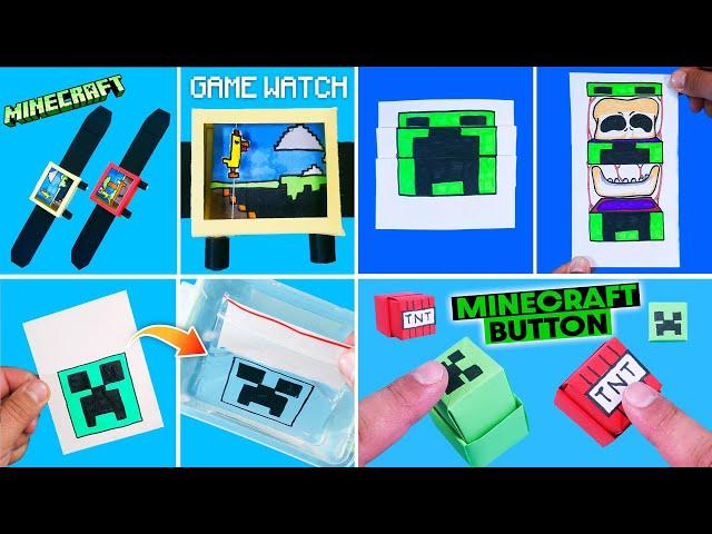 4 BEST MINECRAFT DIY. How to make MINECRAFT CREEPER Game from paper. Paper Gaming Watch - MINECRAFT.