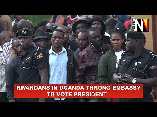 Rwandans in Uganda throng embassy to vote president