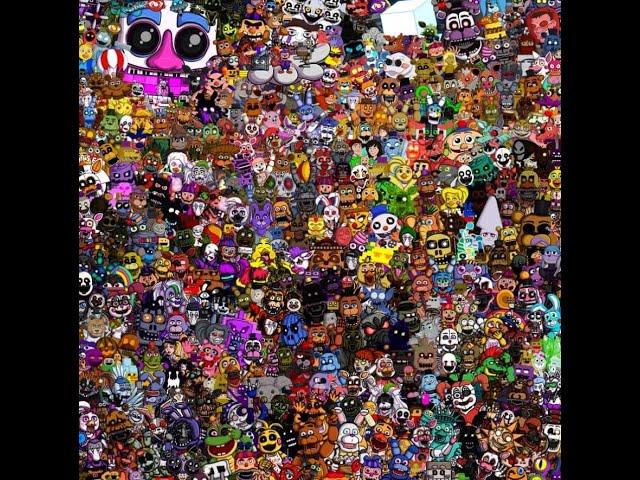 All the FNAF characters but updated (game only)