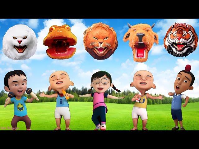 MAIN GAME MEMASANGKAN TOPENG BARONGAN MACANAN,SAPI SAPIAN DAN BARONGAN KODOK NGOREK KE UPIN IPIN