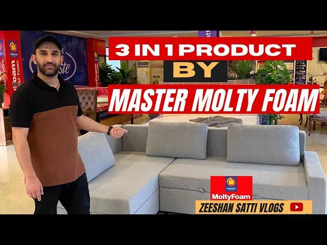 Master Molty Foam 3-in-1  L-Shape Sofa with Bed and Storage: Ultimate Comfort and Convenience.