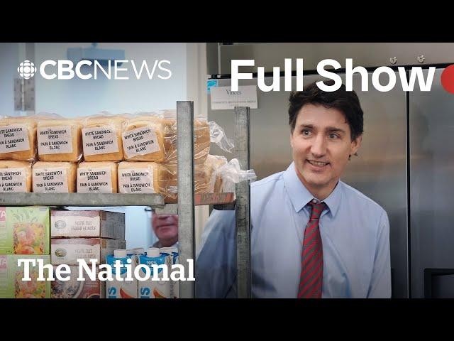 CBC News: The National | Trudeau announces GST break, $250 rebate cheques