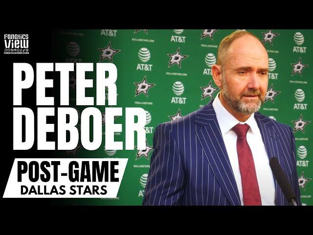 Pete DeBoer Reacts to Mason Marchment Taking a Puck to The Face, Stars "P---ed" Away Game vs. Wild