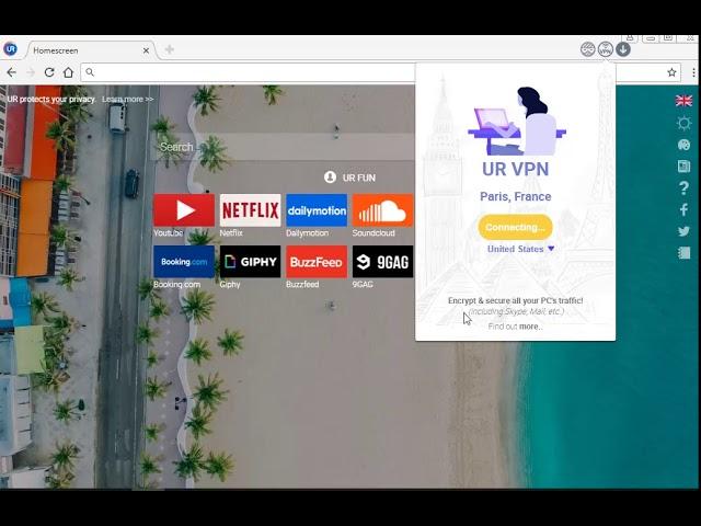 UR Browser VPN Login & Connect