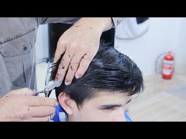 how to cut men's hair with scissors @StylistElnar asmr barber