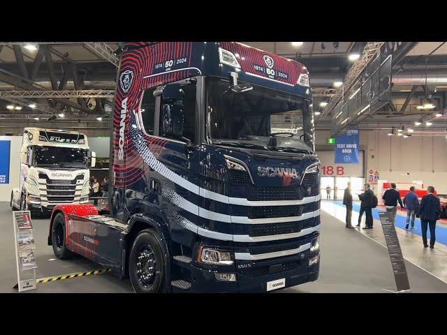 New Scania S 660 V8 (2024) 50Years Aniversary Reveal at Transpotec Logitec 2024 Fiera Rho