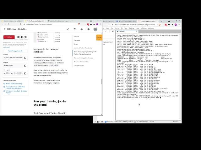 AI Platform QuikStart - Google Cloud Platform Qwiklabs Hands-On