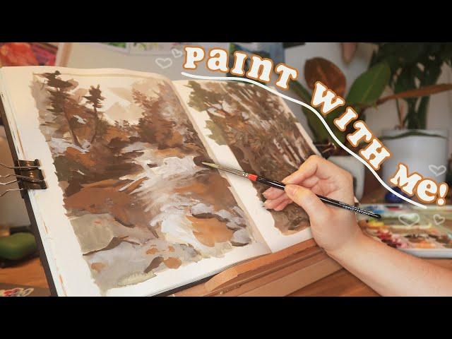 PAINT WITH ME IN REAL TIME  Composition studies in gouache!