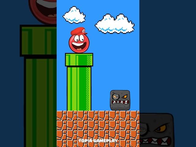 Red Ball plays Super Mario Bros ‍‍ - Red Ball 4 #shorts #animation