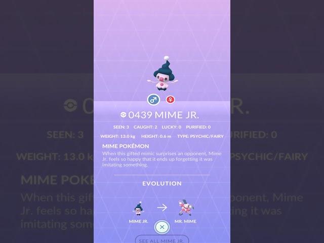 Pokedex: Pokemon GO-Mime Jr.