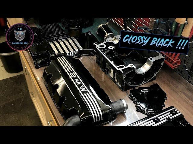 BMW  K100 Cafe Racer Build - Painting the engine parts - C.P. Customs #6