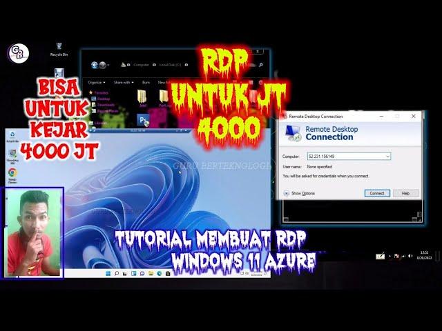 CARA MEMBUAT RDP GRATIS WINDOWS 11 - BISA UNTUK KEJAR JAM TAYANG YOUTUBE